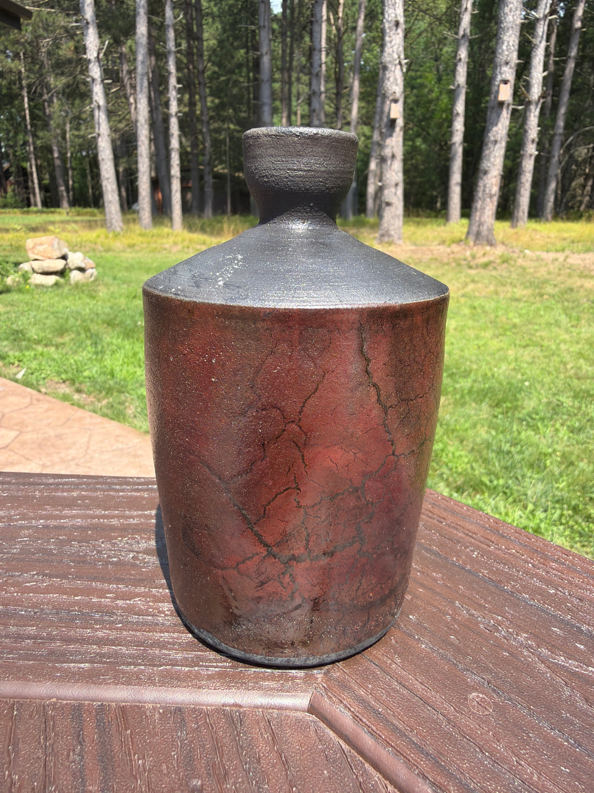 Raku Vase