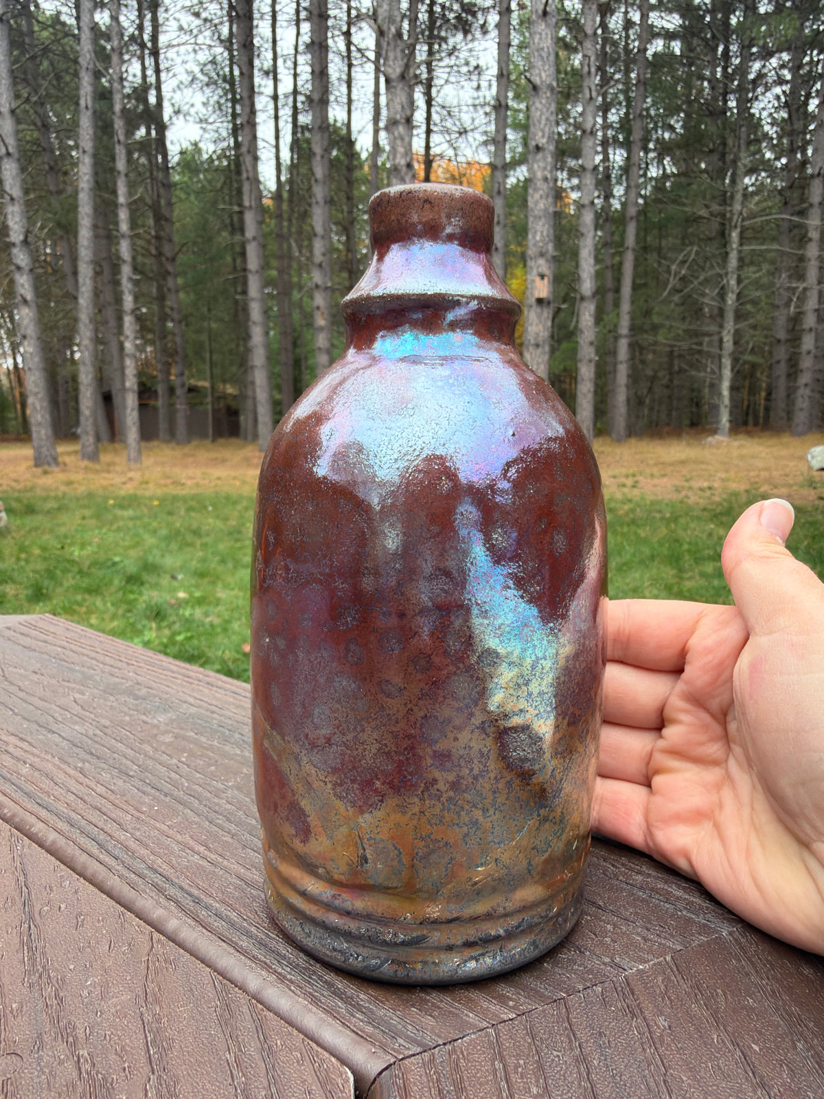 Raku Vase