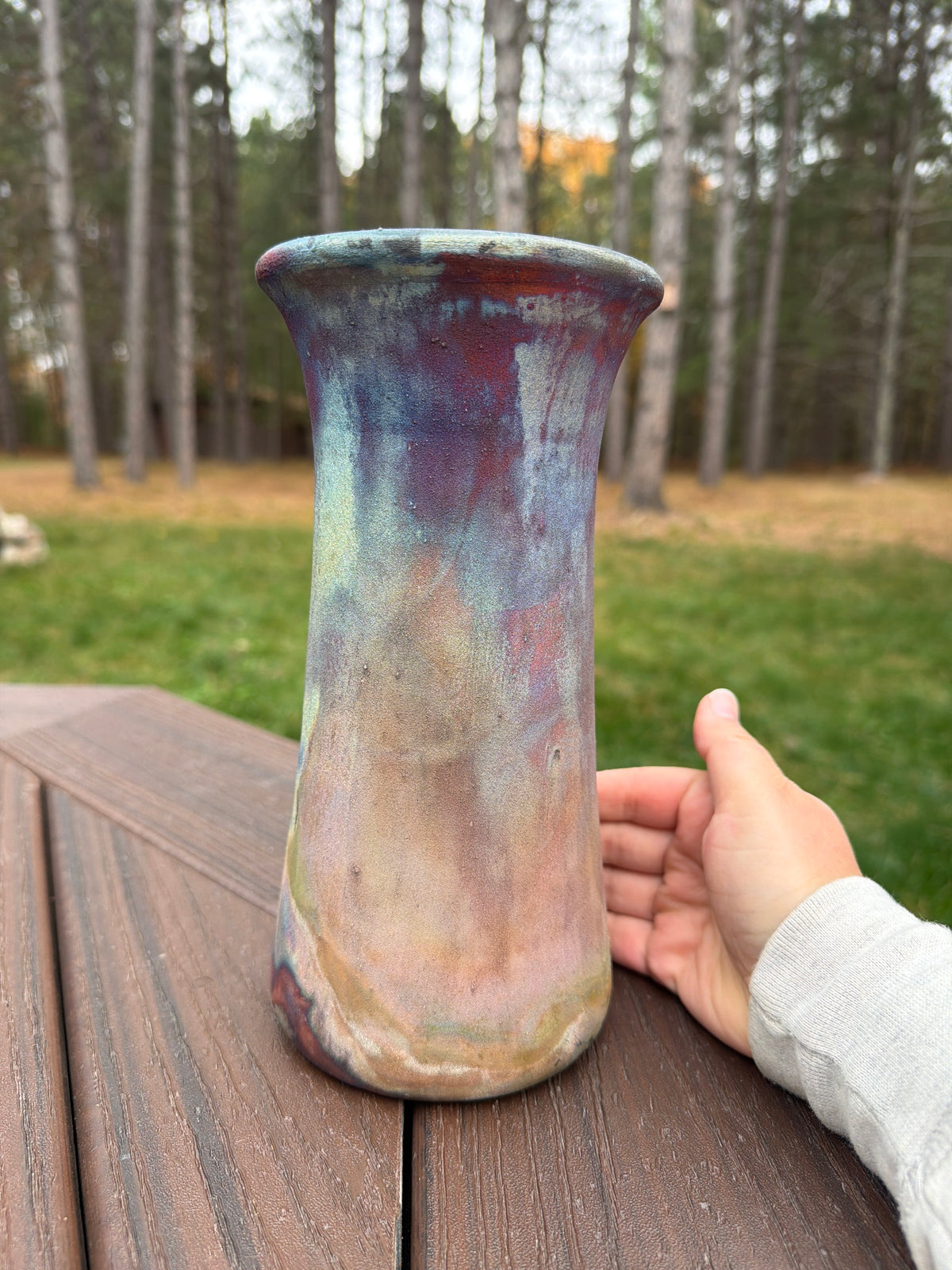 Raku Vase