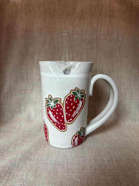 Strawberry Straw Mug
