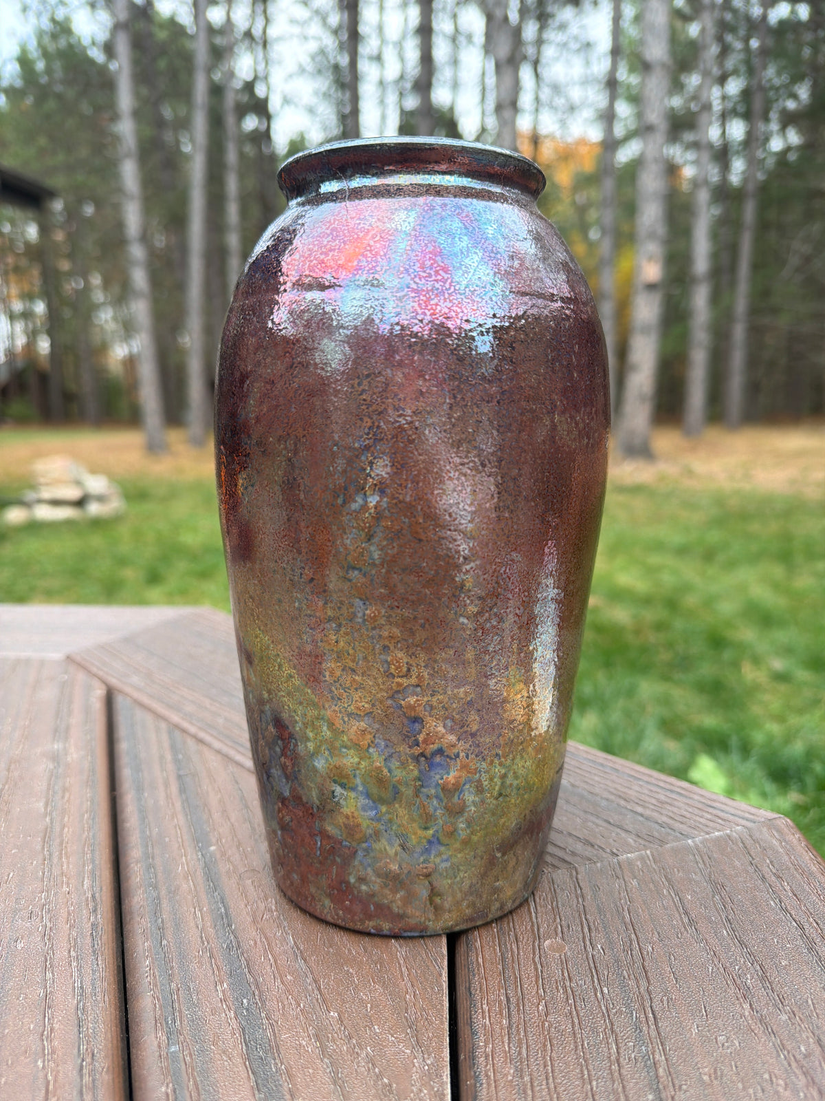Raku Vase