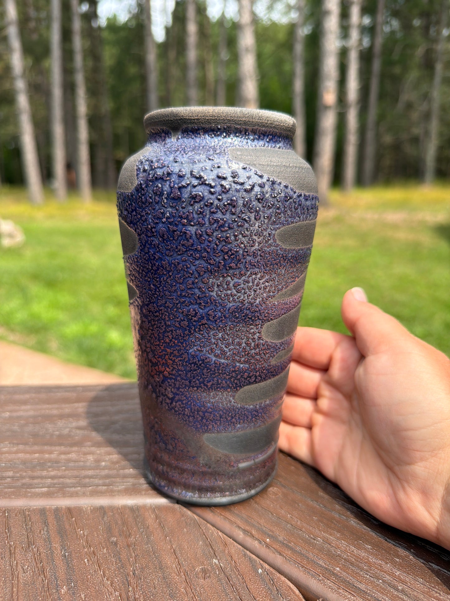 Raku Vase