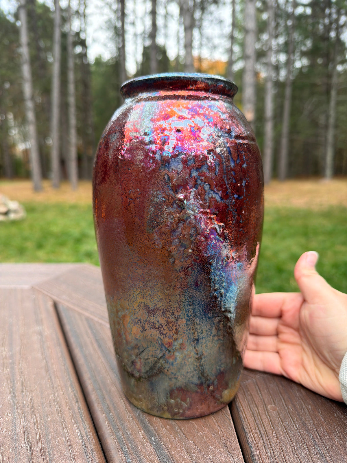 Raku Vase