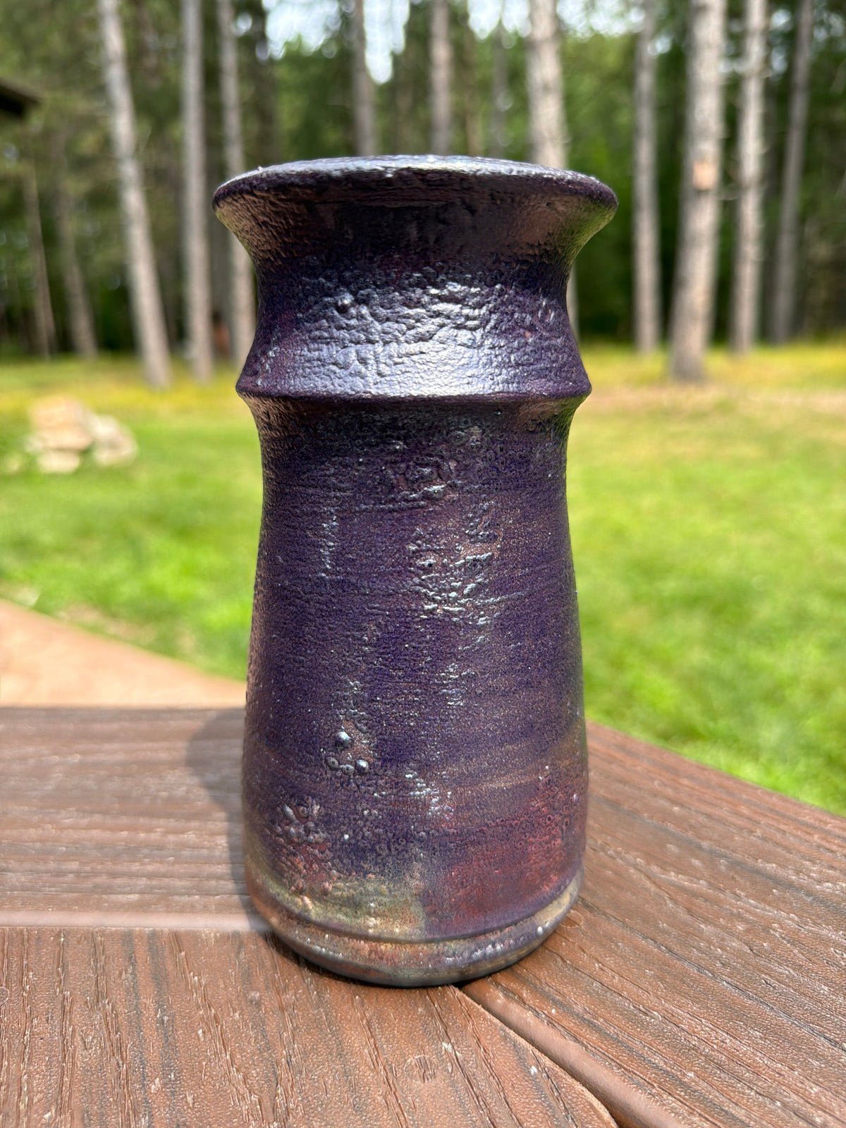Raku Vase