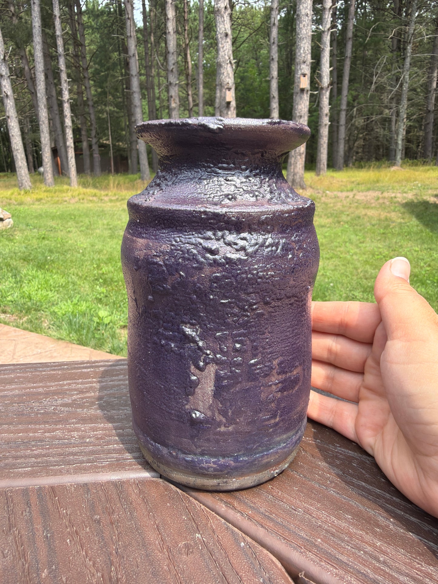 Raku Vase