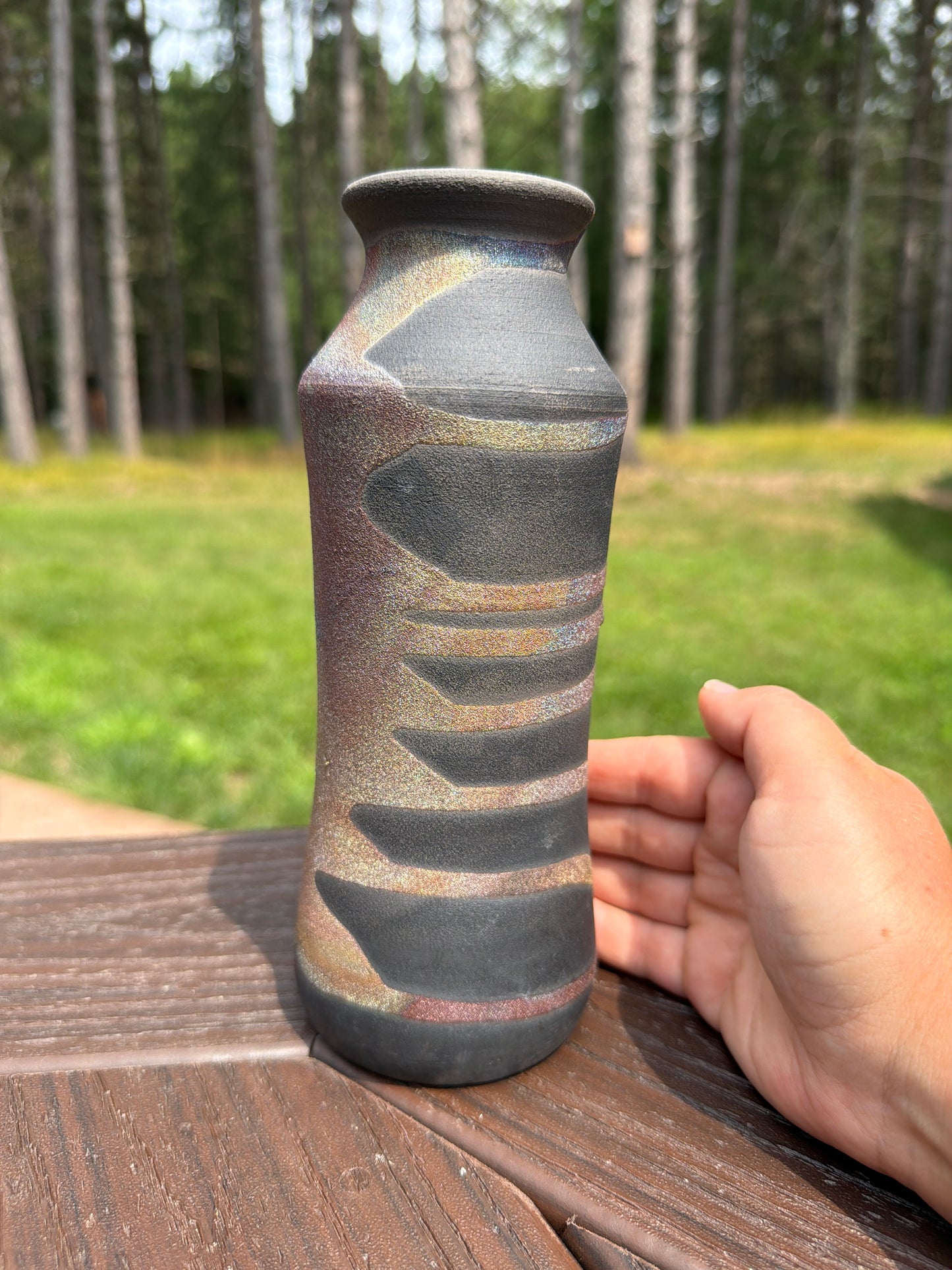 Raku Vase