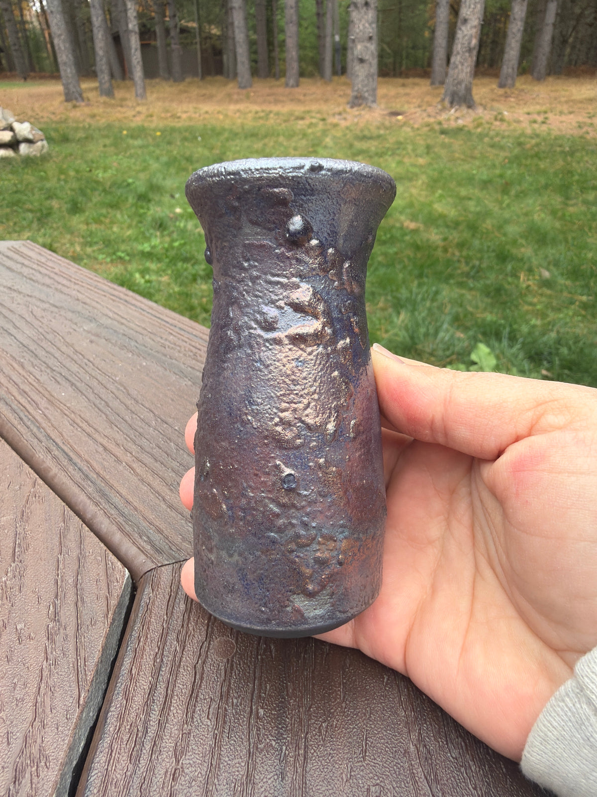 Raku Vase