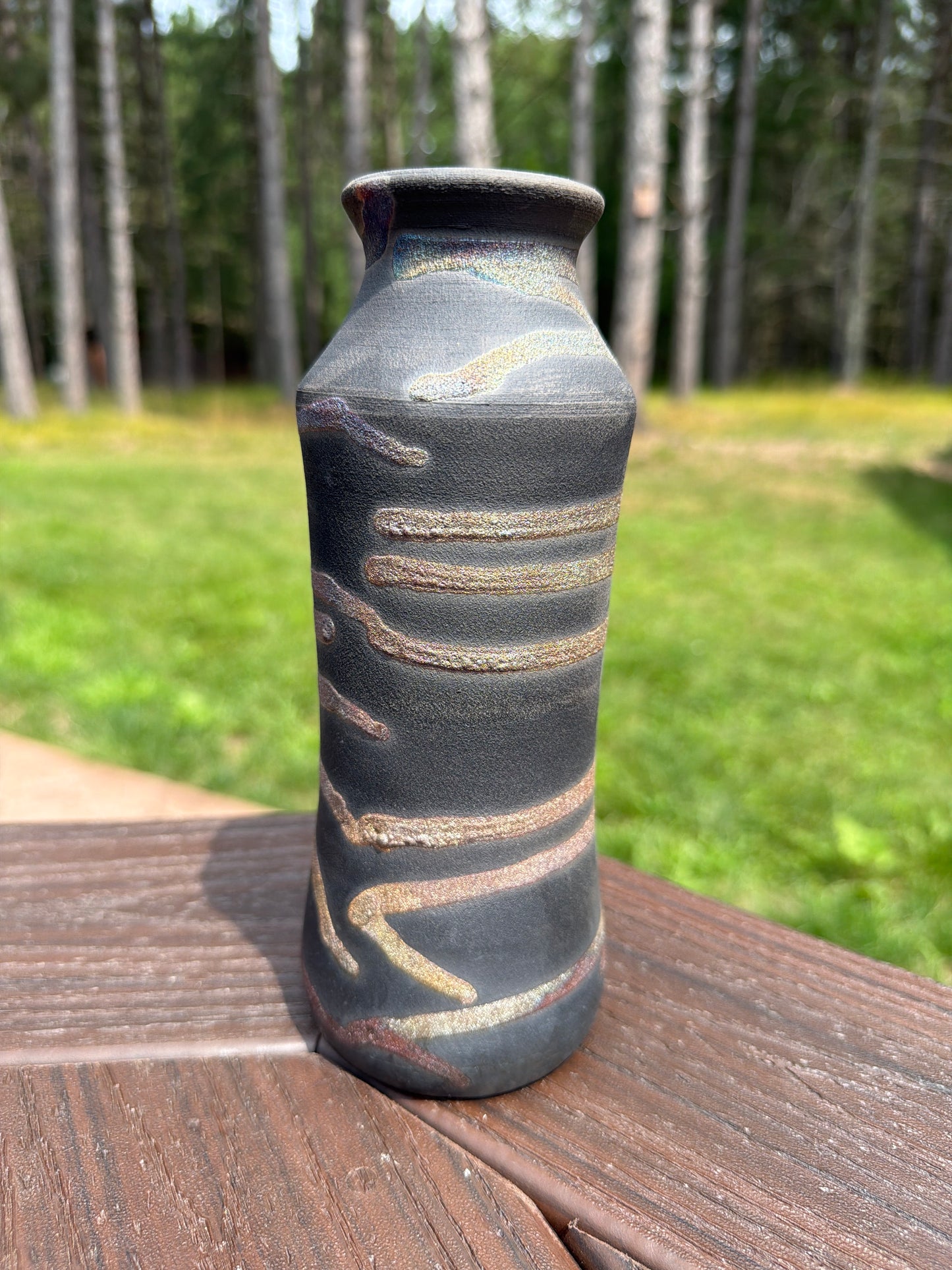Raku Vase