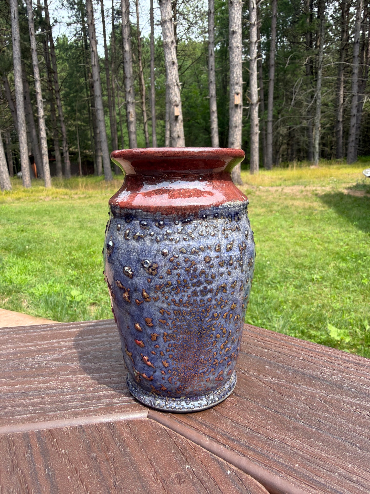 Raku Vase