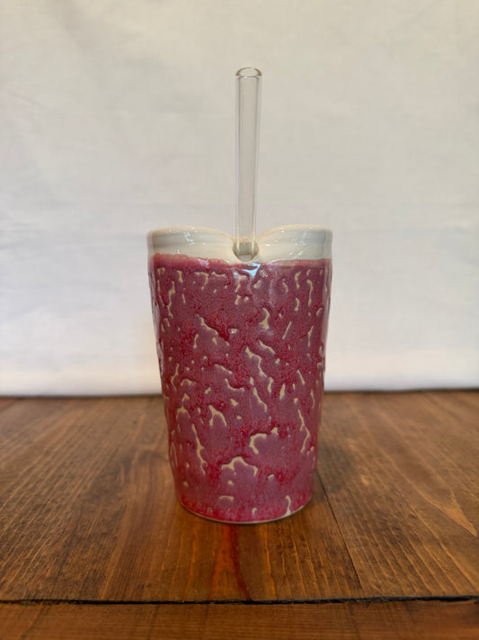Gloopy Pink Straw Cup