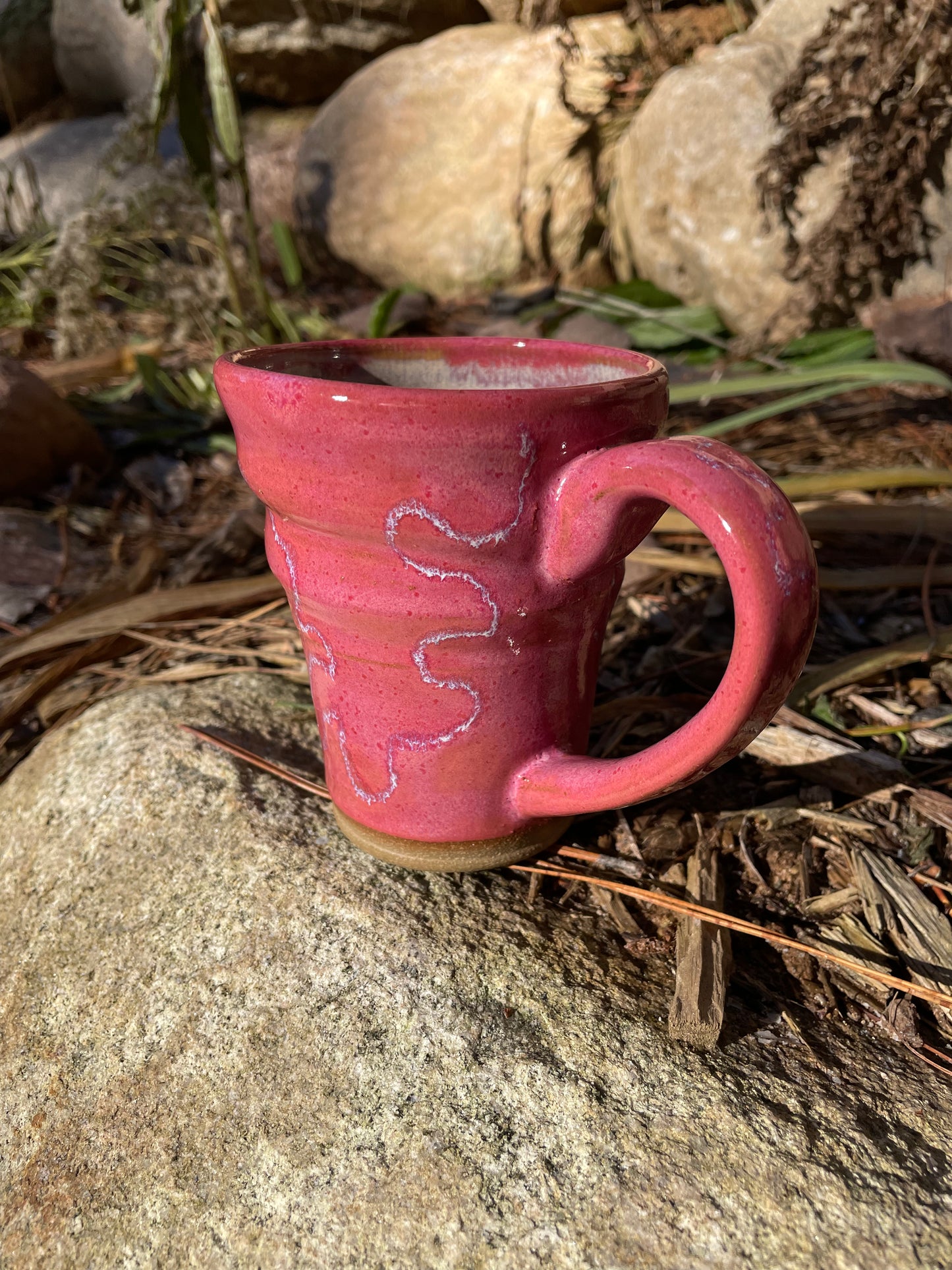 Wide Mouth Pink Swirl Mug