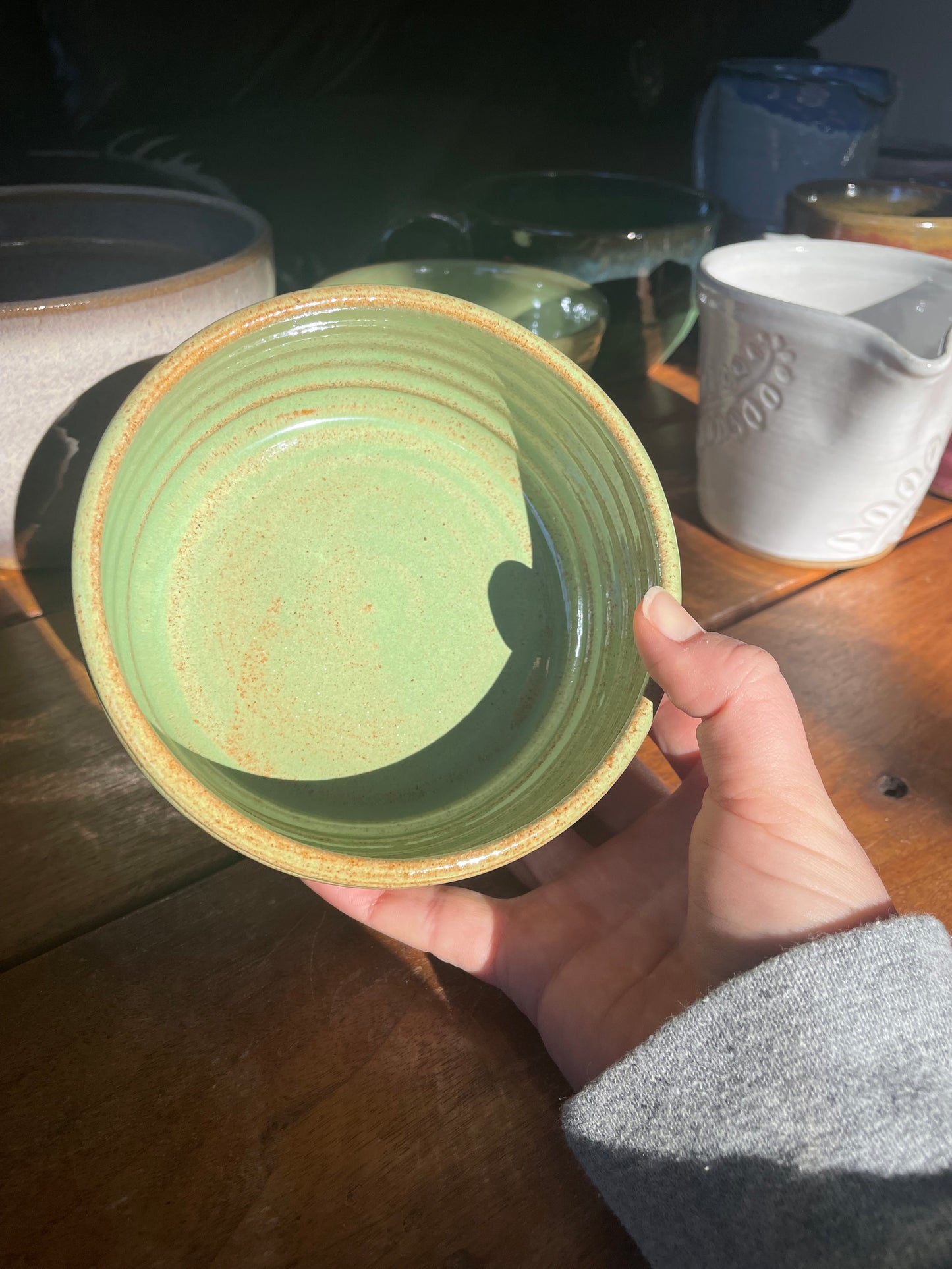 Green Bumpy Bowl