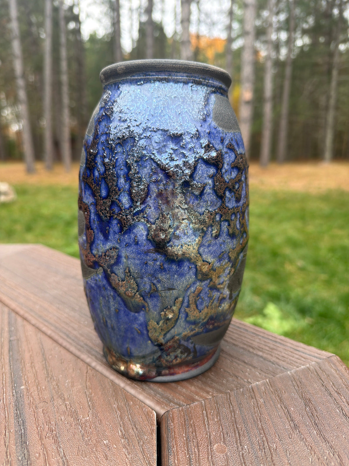 Raku Vase