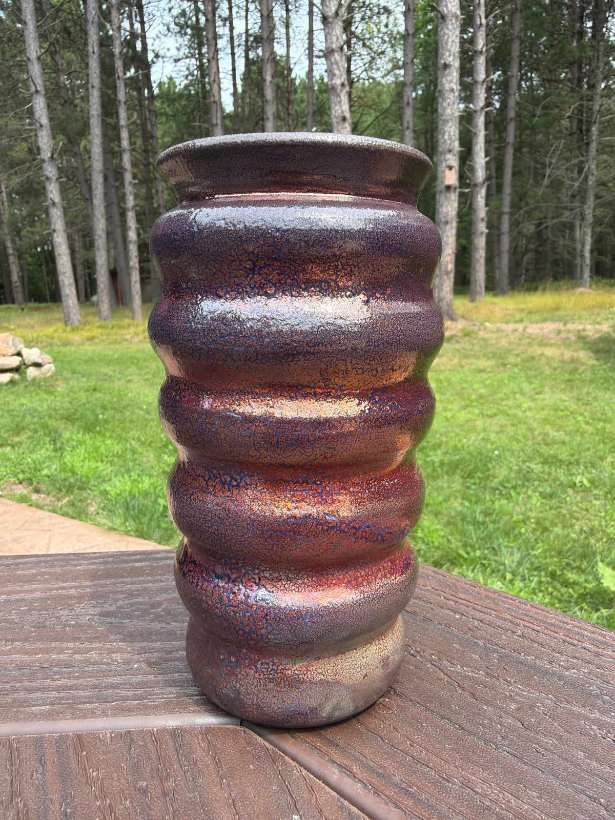 Raku Vase