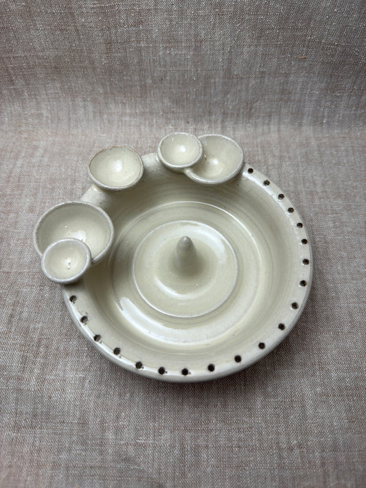 Cream Jewelry Dish