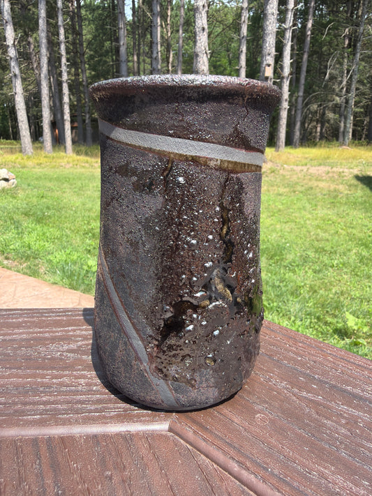 Raku Vase