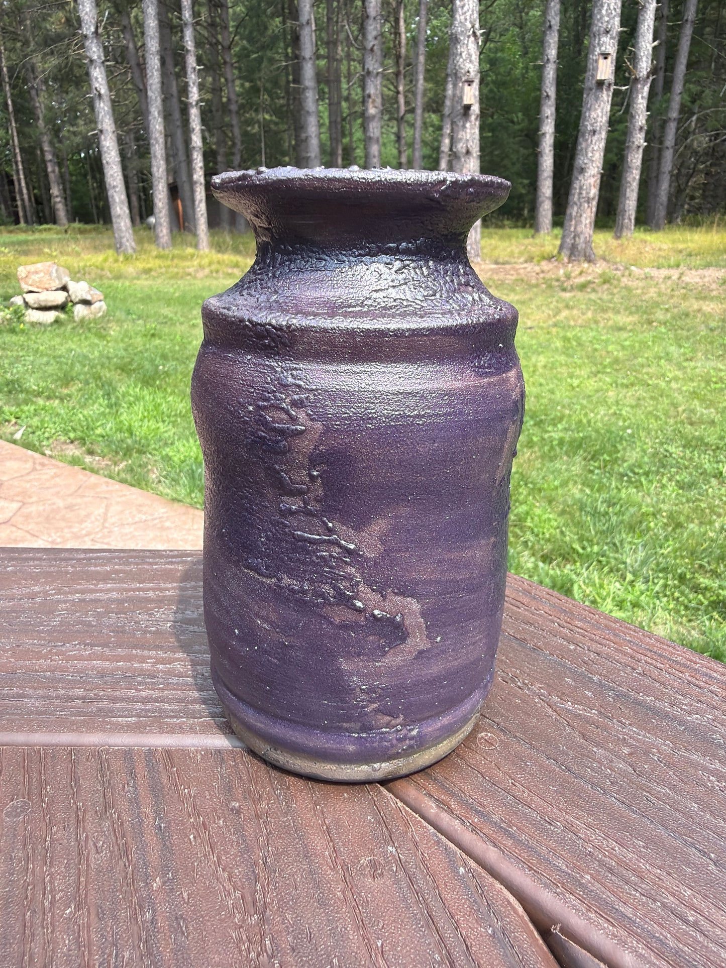Raku Vase