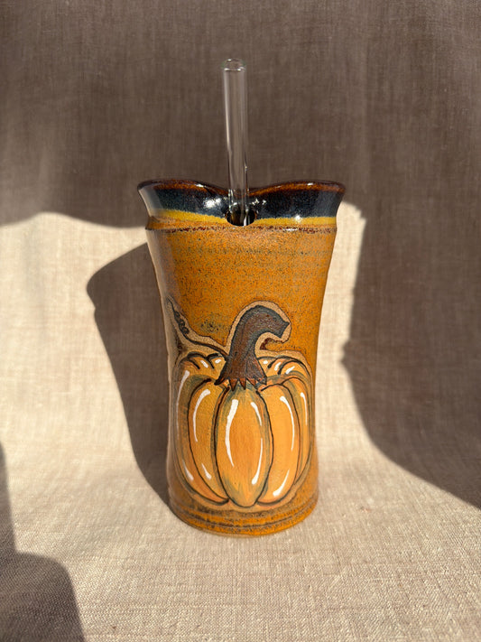 Pumpkin Straw Cup