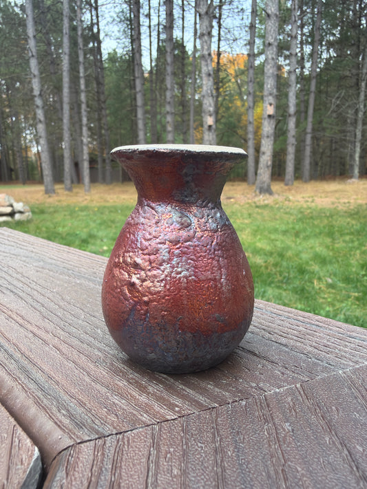 Raku Vase