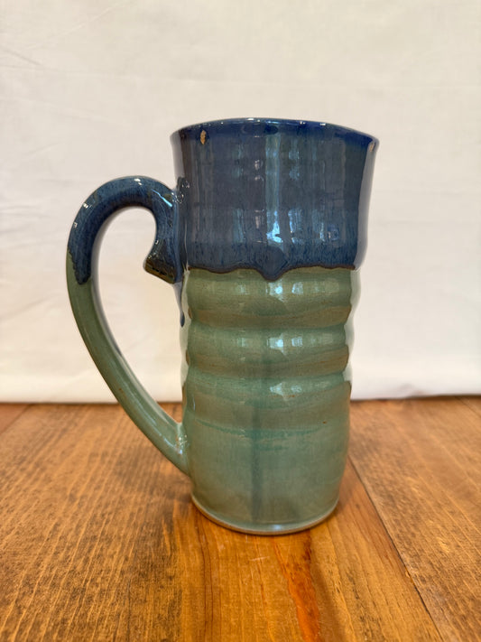Tall Green Blue Pitcher
