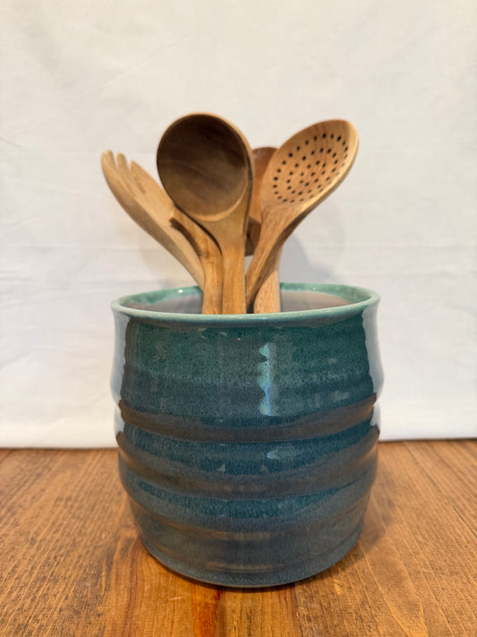 Blue Bubble Utensil Holder