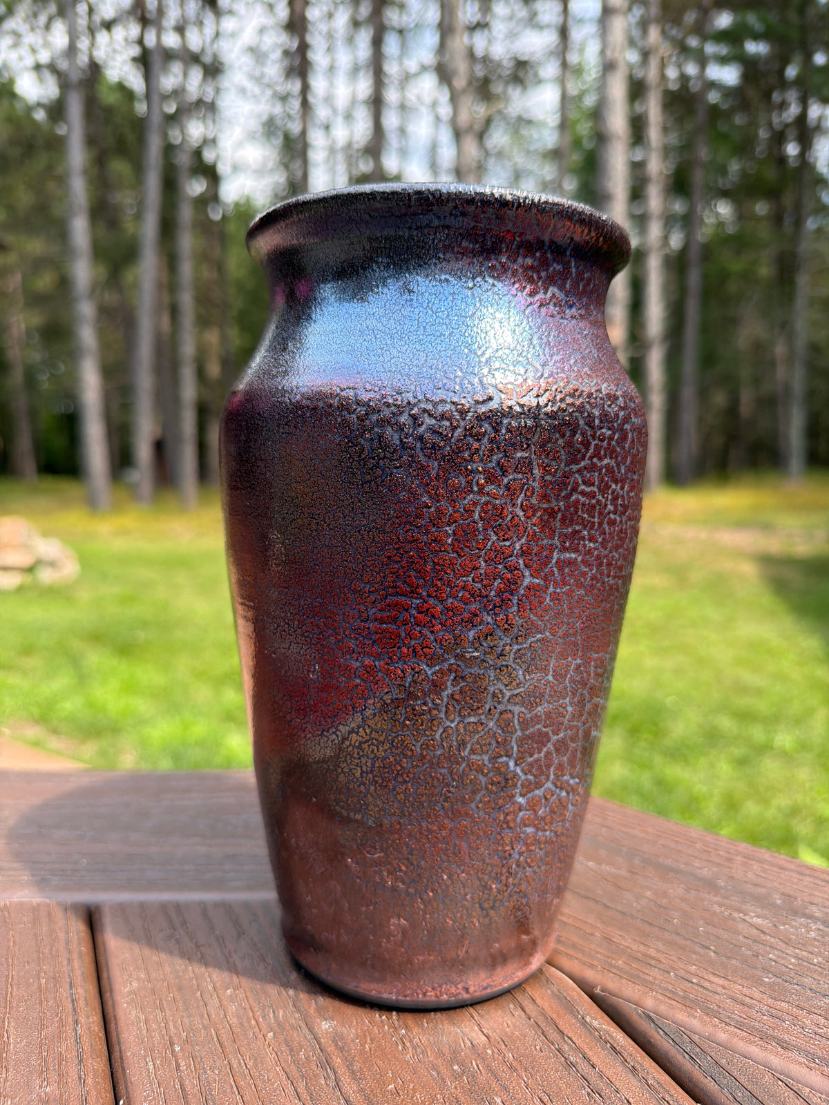 Raku Vase