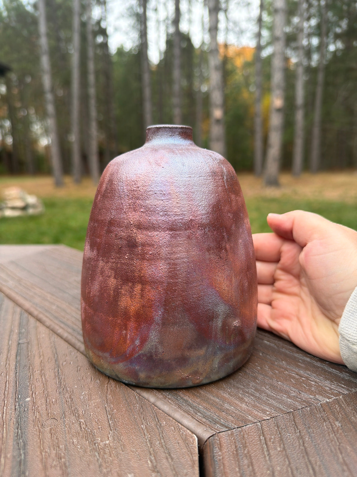 Raku Vase