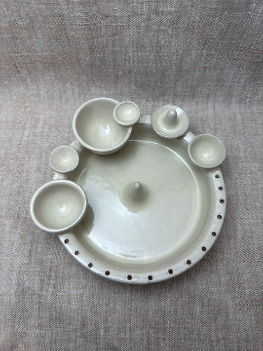 Cream Jewelry Dish