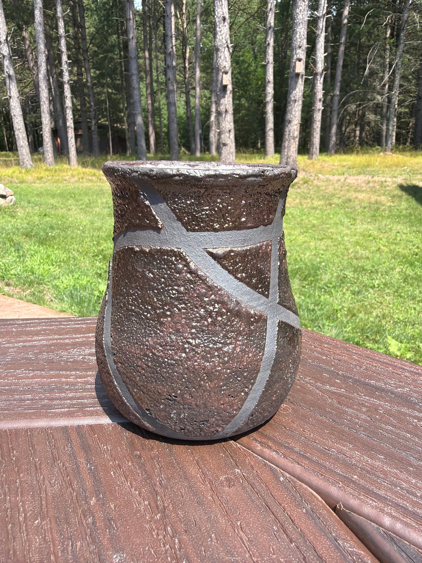 Raku Vase