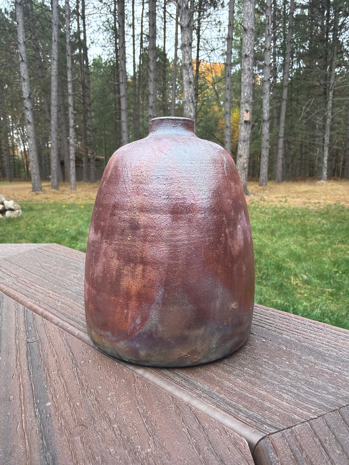 Raku Vase