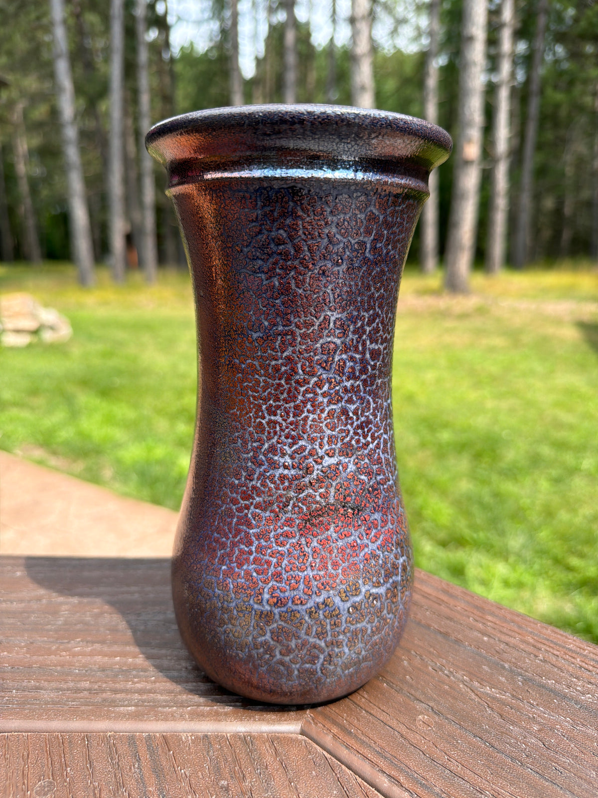 Raku Vase