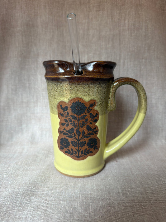 Cottage Core Straw Mug