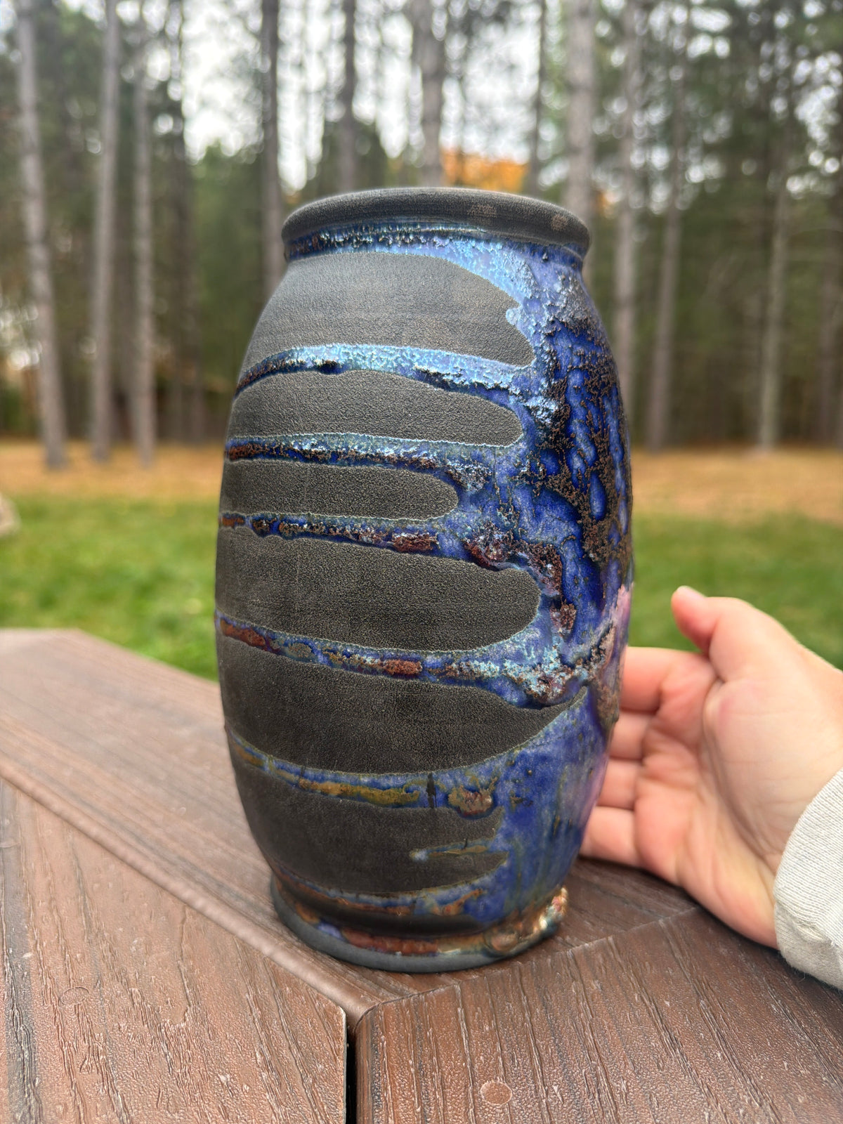 Raku Vase