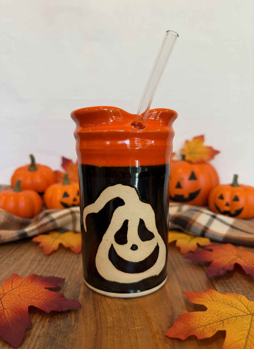 Jack O Lantern Straw Cup