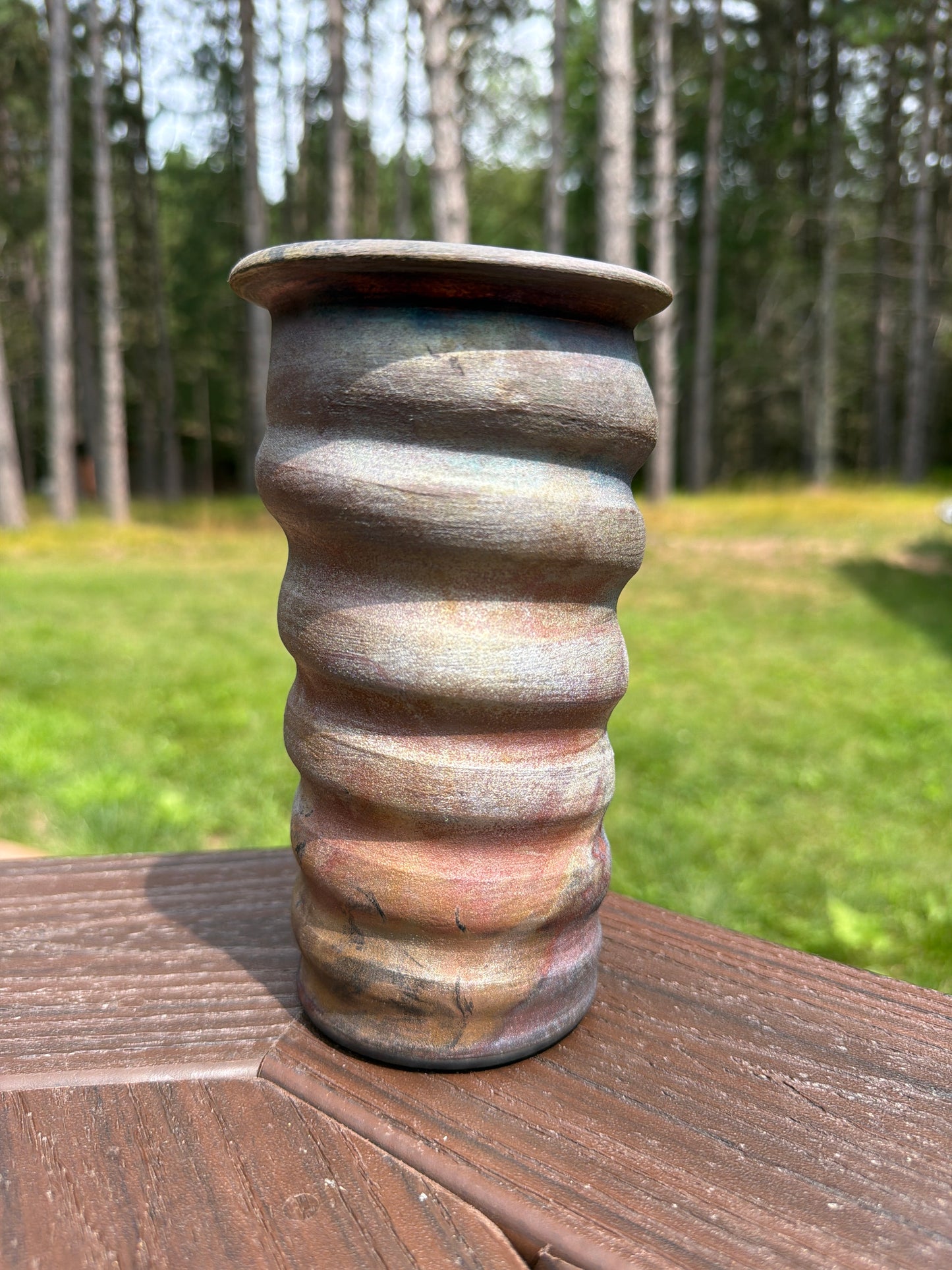 Raku Vase