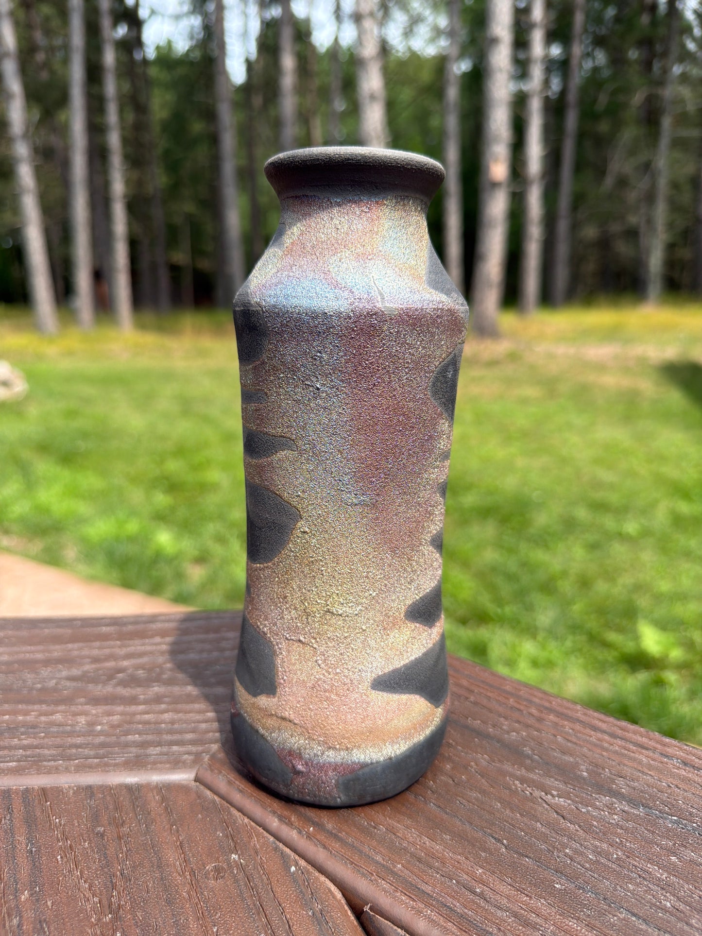 Raku Vase