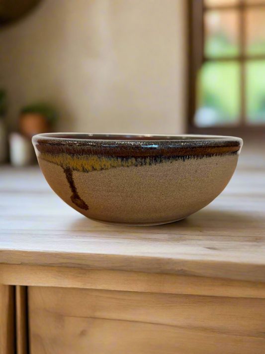 Iron Red & Tan Bowl