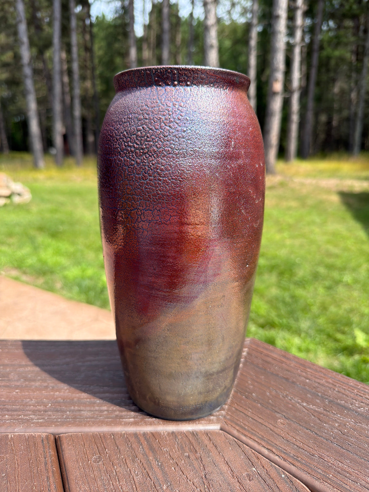 Raku Vase