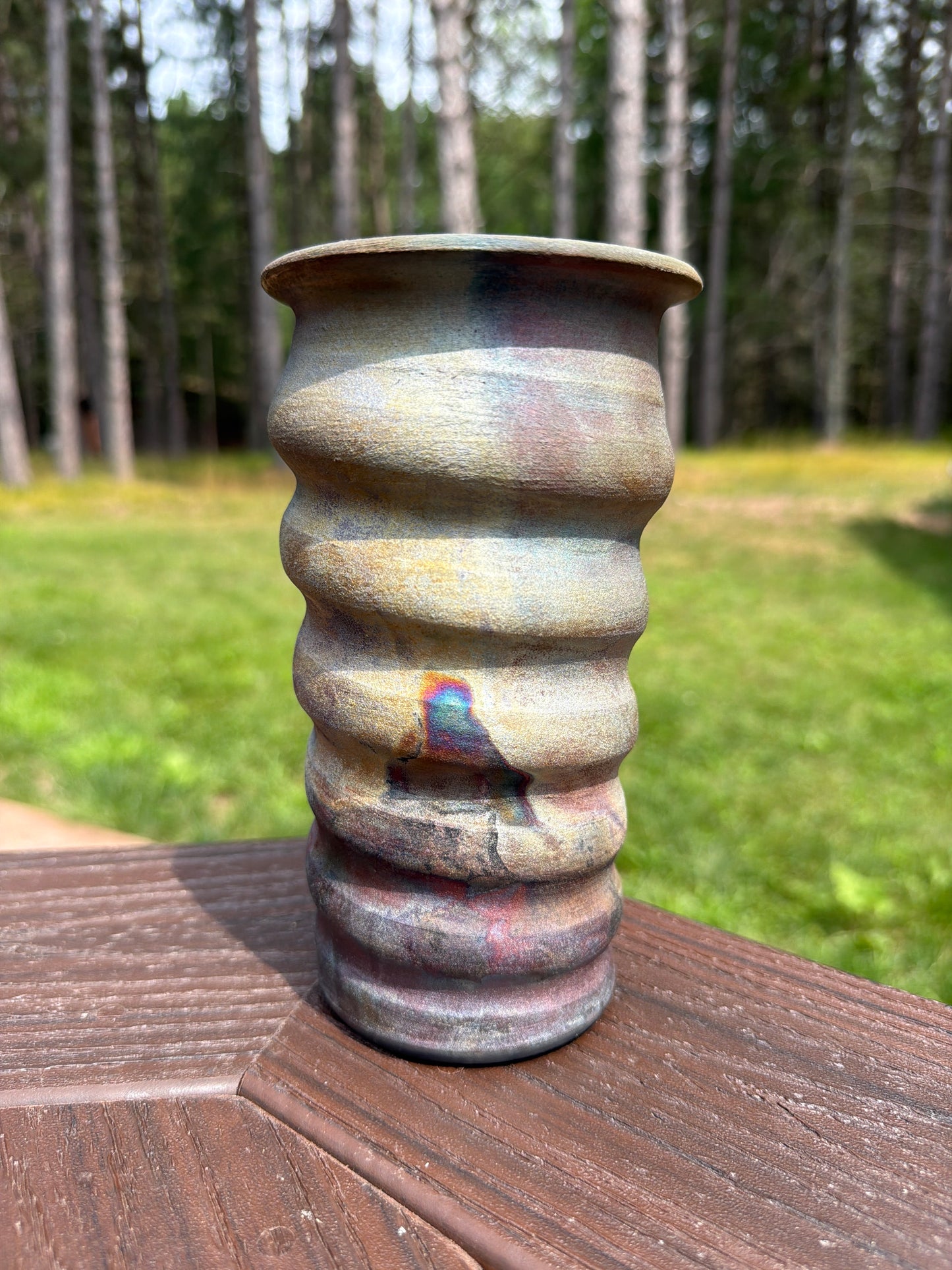 Raku Vase