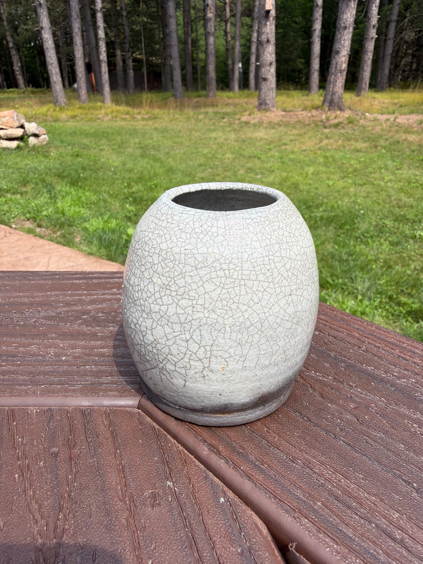 Raku Vase