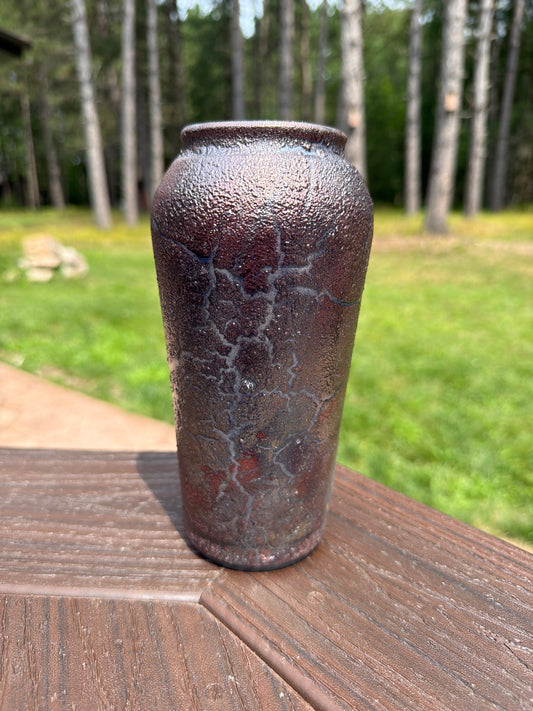 Raku Vase