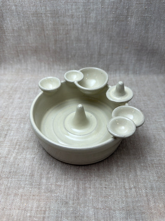 Cream Jewelry Dish