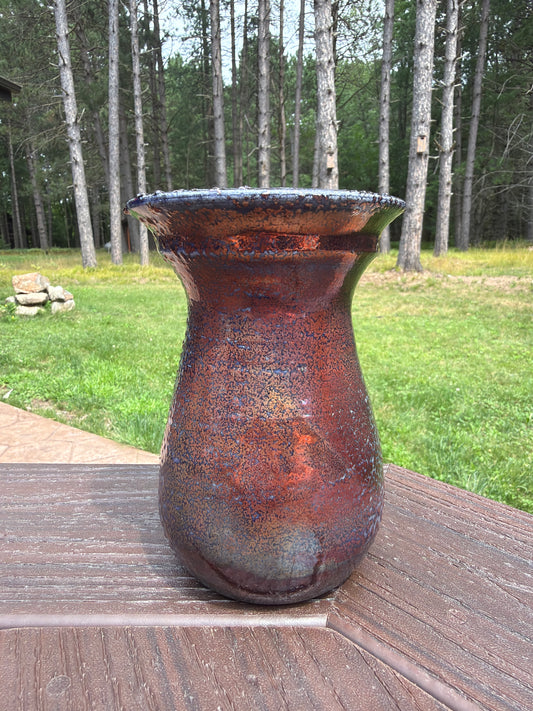 Raku Vase
