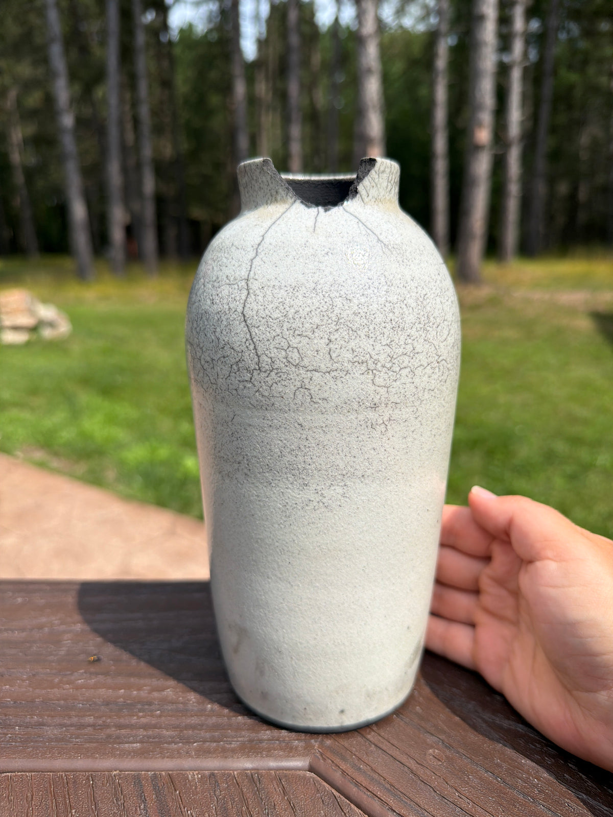 Raku Vase