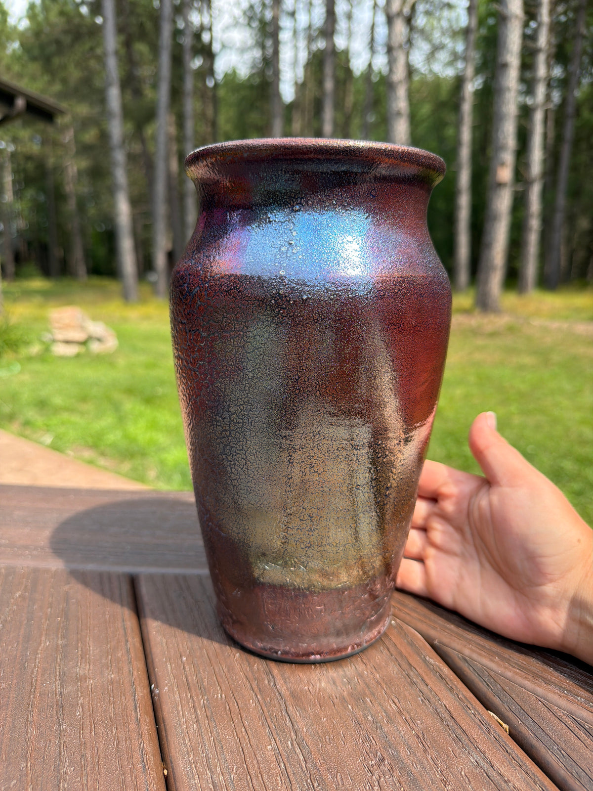 Raku Vase
