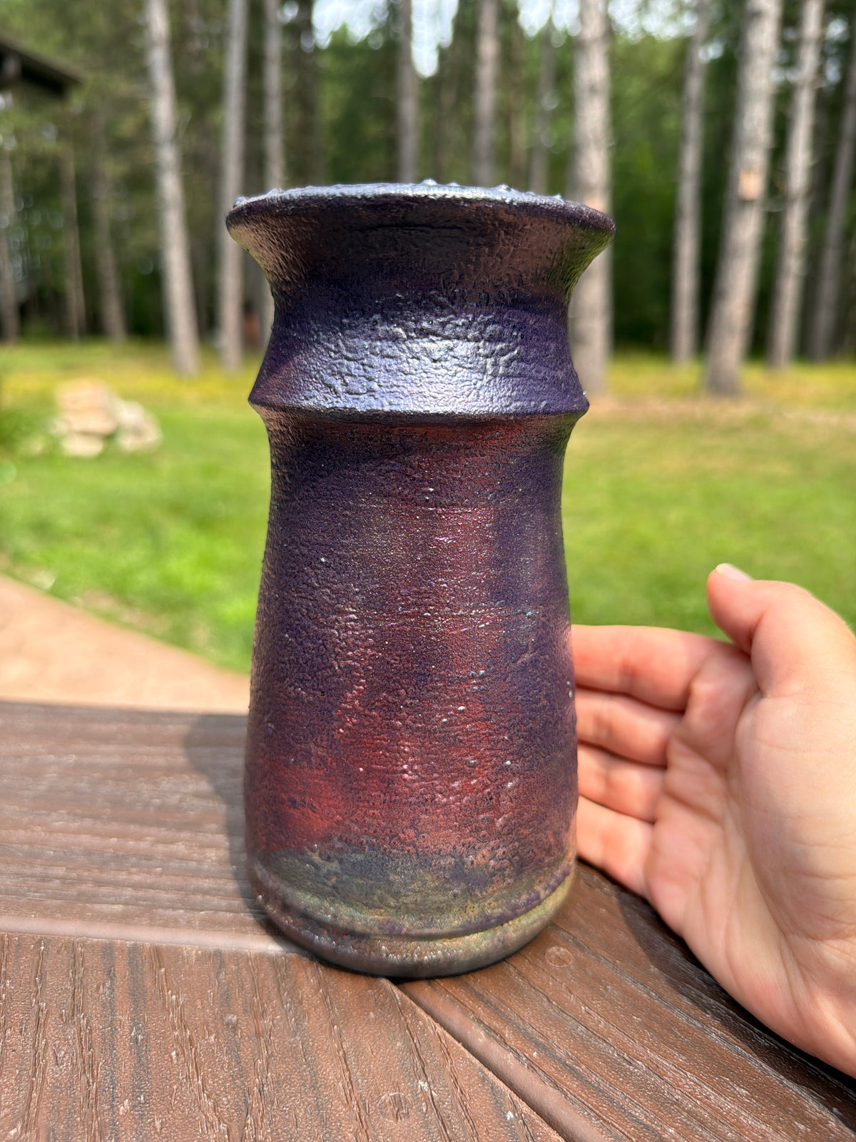 Raku Vase