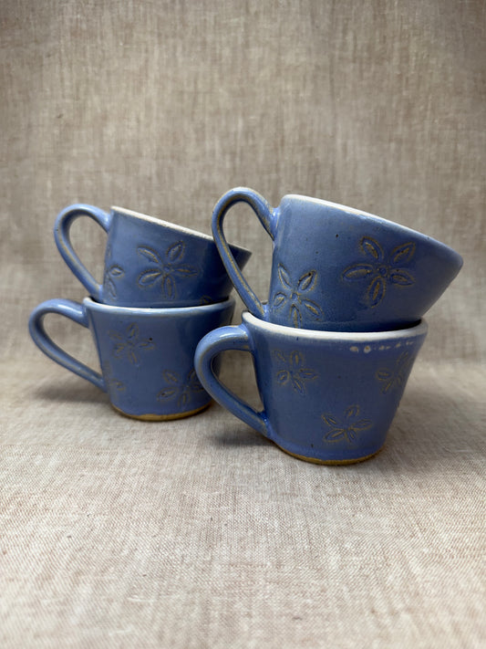 Blue Flower Espresso Mugs