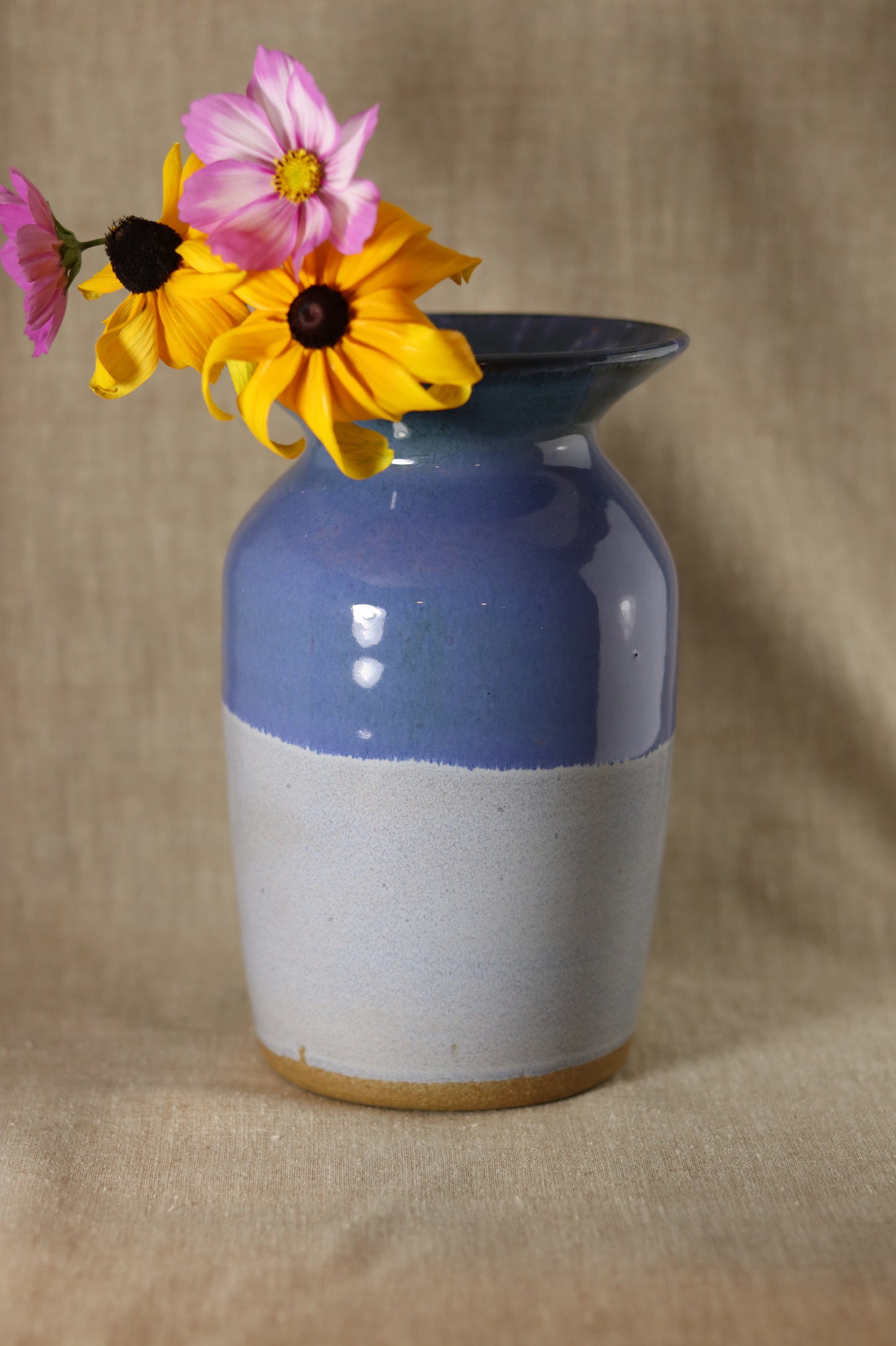 Double Blue Vase