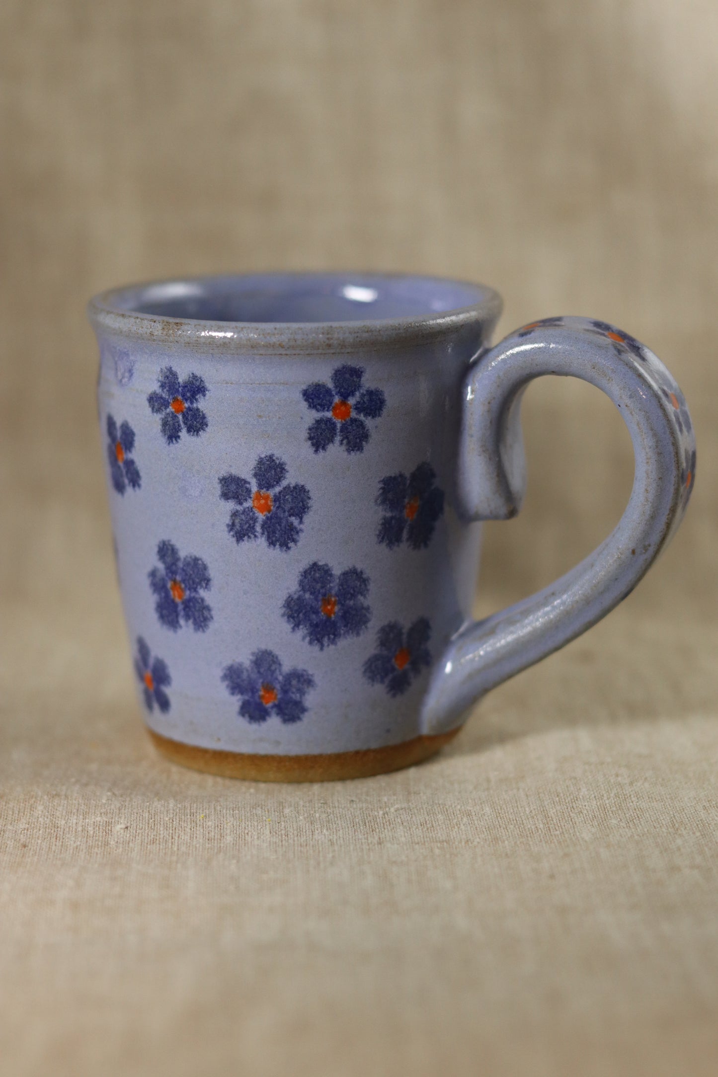 Shortie Blue Flower Mug