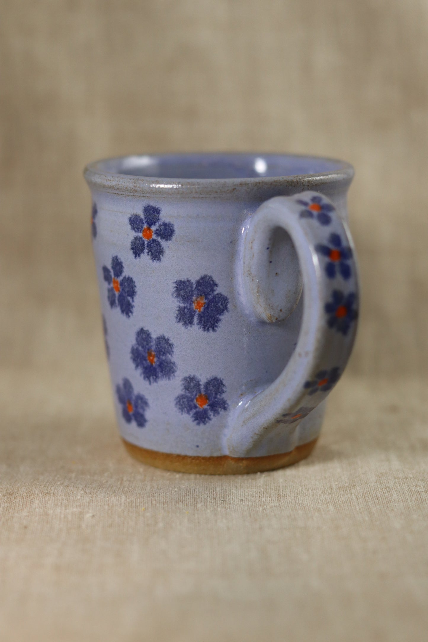 Shortie Blue Flower Mug